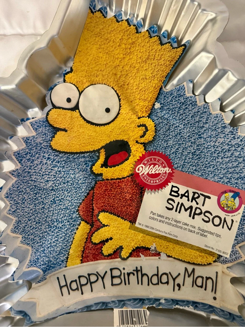 Wilton Bart Simpson Cake Pan - Yellow, Blue, Red